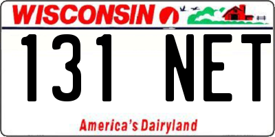 WI license plate 131NET