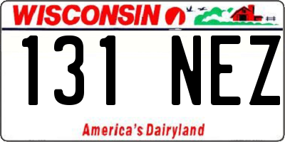 WI license plate 131NEZ