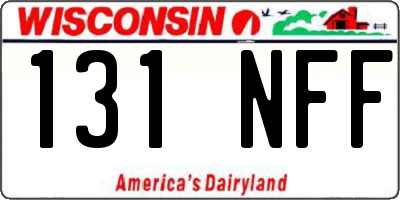 WI license plate 131NFF