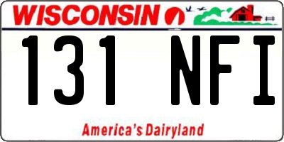 WI license plate 131NFI