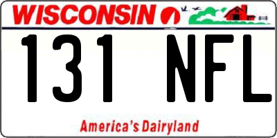 WI license plate 131NFL