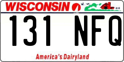 WI license plate 131NFQ