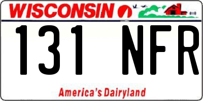 WI license plate 131NFR