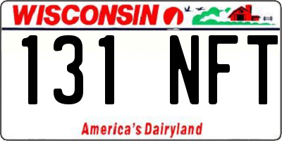 WI license plate 131NFT
