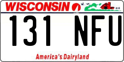 WI license plate 131NFU