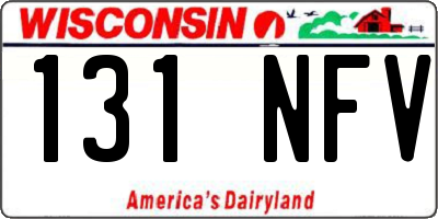 WI license plate 131NFV