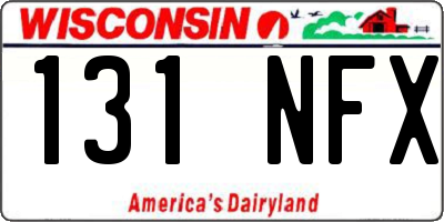 WI license plate 131NFX