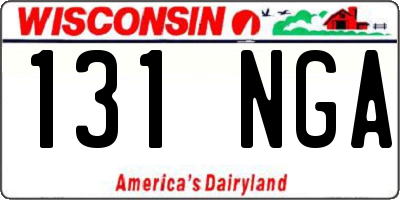 WI license plate 131NGA