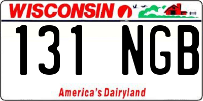 WI license plate 131NGB