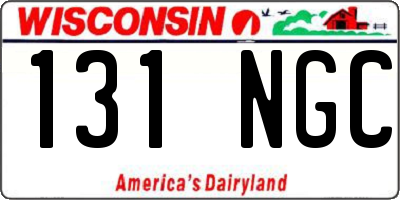 WI license plate 131NGC