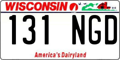 WI license plate 131NGD
