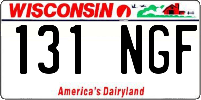 WI license plate 131NGF