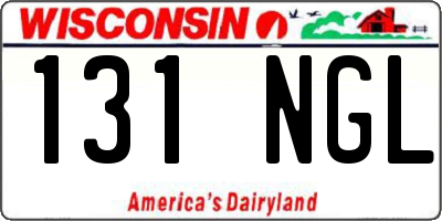 WI license plate 131NGL