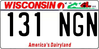 WI license plate 131NGN