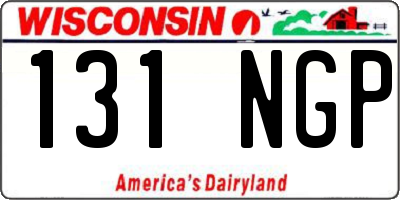 WI license plate 131NGP