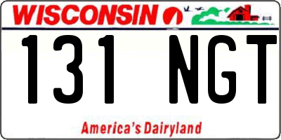 WI license plate 131NGT