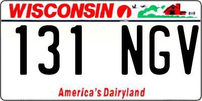 WI license plate 131NGV