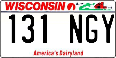 WI license plate 131NGY
