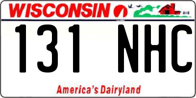 WI license plate 131NHC