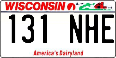 WI license plate 131NHE