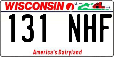 WI license plate 131NHF
