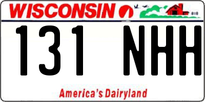 WI license plate 131NHH