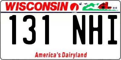 WI license plate 131NHI