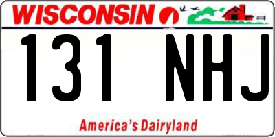 WI license plate 131NHJ