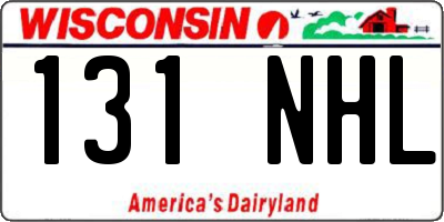 WI license plate 131NHL