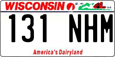 WI license plate 131NHM