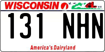 WI license plate 131NHN