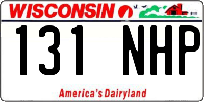 WI license plate 131NHP