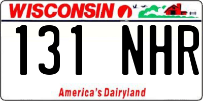 WI license plate 131NHR