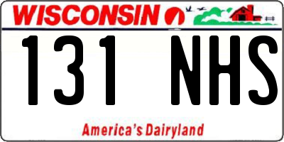 WI license plate 131NHS