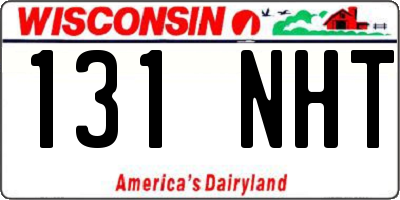 WI license plate 131NHT