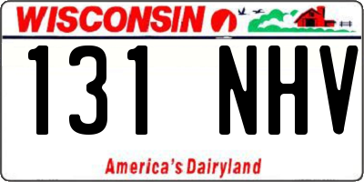 WI license plate 131NHV