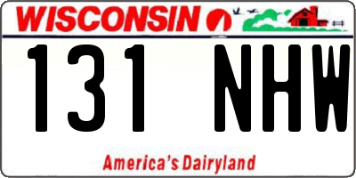 WI license plate 131NHW