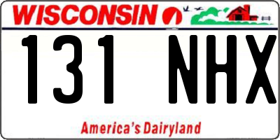 WI license plate 131NHX