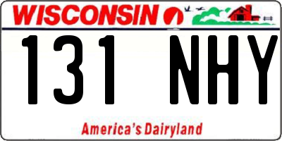 WI license plate 131NHY