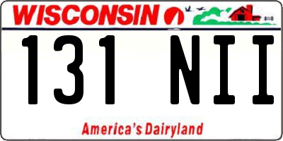 WI license plate 131NII