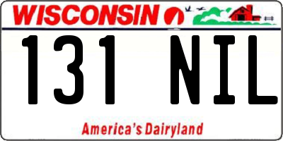 WI license plate 131NIL