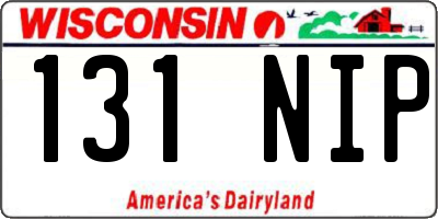 WI license plate 131NIP