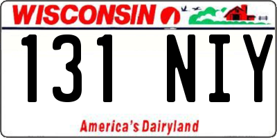 WI license plate 131NIY