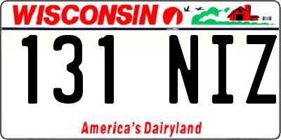 WI license plate 131NIZ