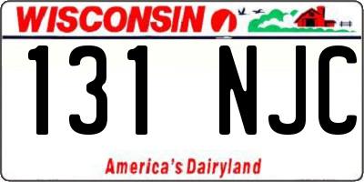 WI license plate 131NJC