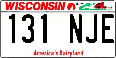 WI license plate 131NJE