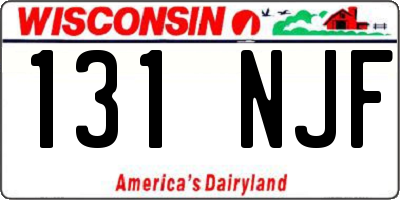 WI license plate 131NJF