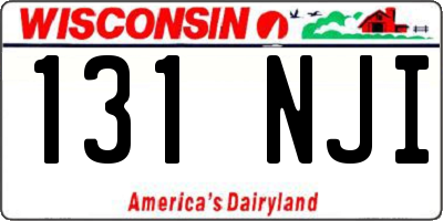 WI license plate 131NJI