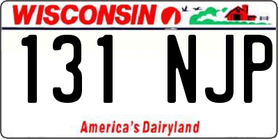 WI license plate 131NJP