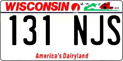 WI license plate 131NJS